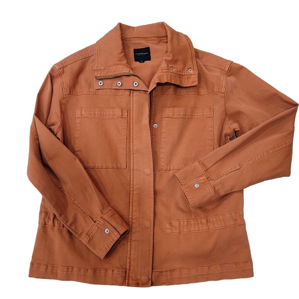 Liverpool Los Angeles Utility Jacket Curry Spice Orange Drawstring Size XS
